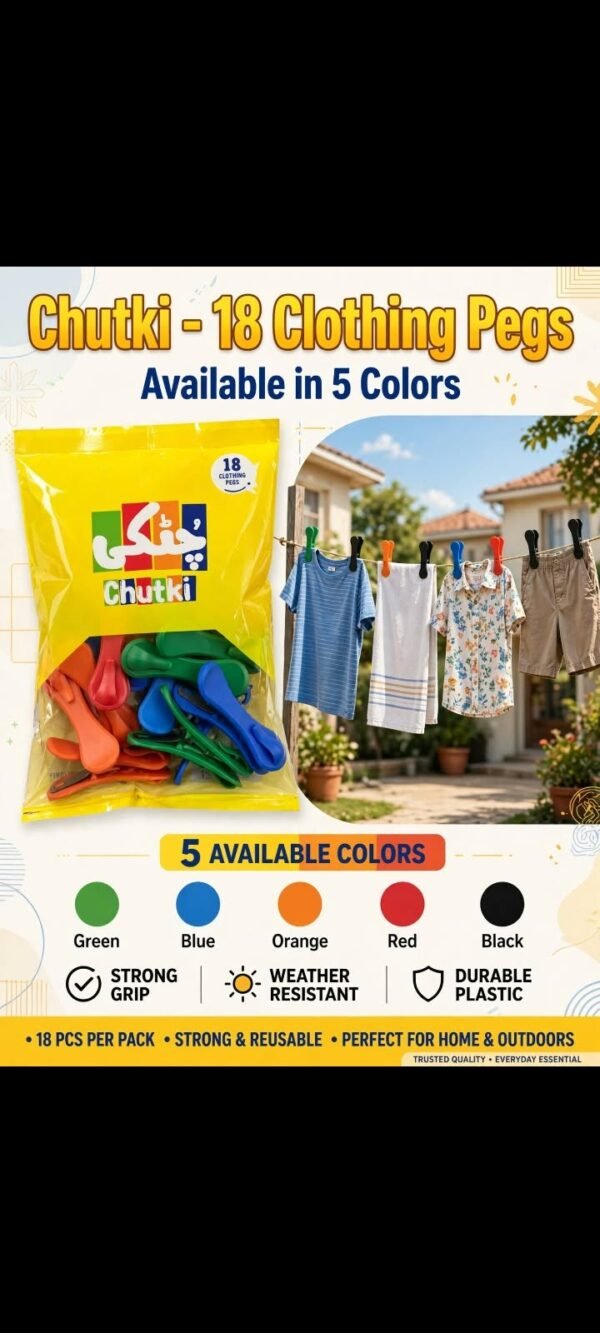 Chutki – 18 Clothing Pegs - Best Price in Pakistan