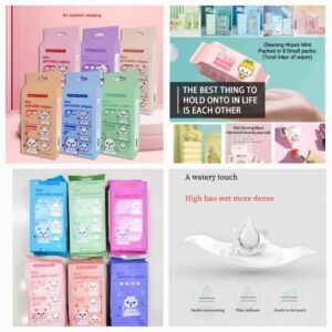 Cleaning Small Packed Wipe (8Small Packets in One Pack Total 64 Wipes Packet)