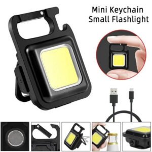 COB Rechargeable Keychain Small Light metal body