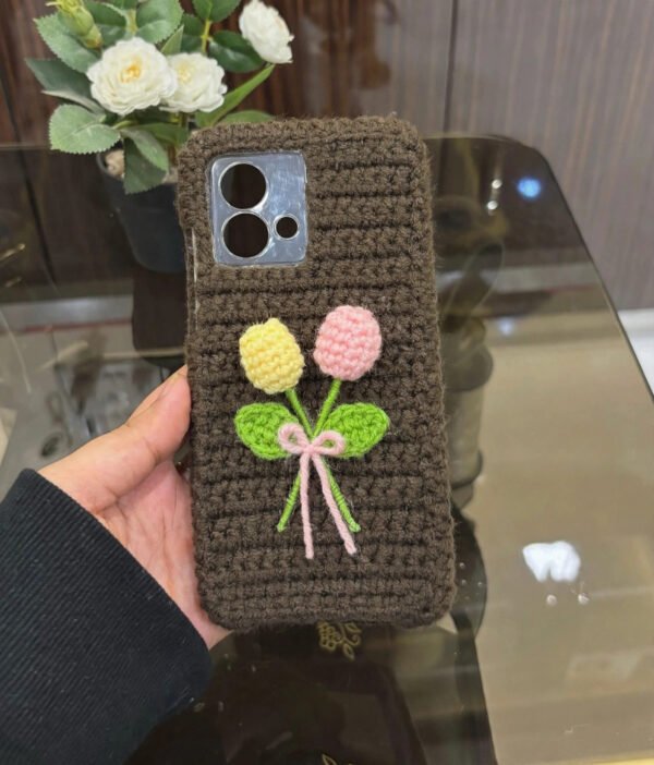 Handmade Crochet Mobile Cover – Customizable Knitted Phone Case for All Models
