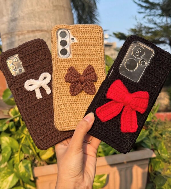 Handmade Crochet Mobile Cover – Customizable Knitted Phone Case for All Models