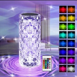 Crystal Lamp, Rose Light Diamond Lamp 16 Colors Changing with Remote Control - Durable Design