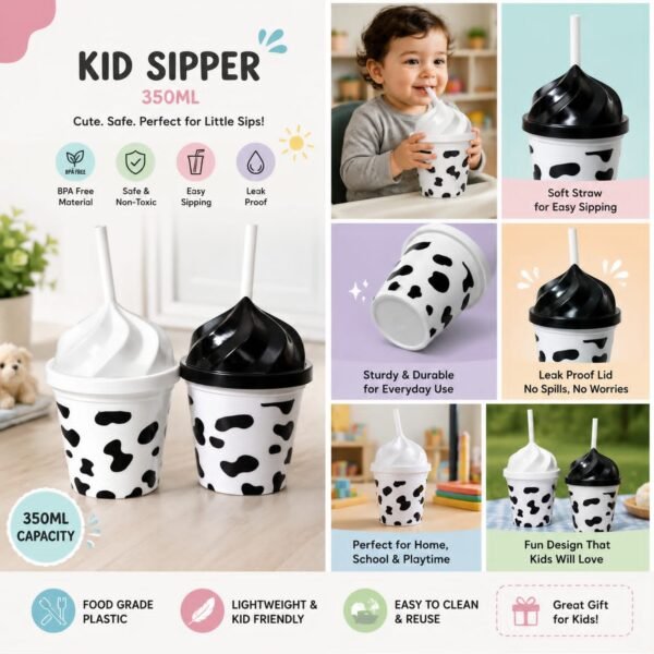 Cute 350ML kids sipper with fun design - with Cash on Delivery
