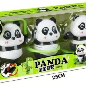Cute Panda 3-Piece Action Toy Set for Kids – Rotating & Moving Play Figures