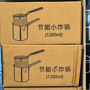 Deep Frying Pot with Strainer Basket 1200ml Stainless Steel - with Cash on Delivery