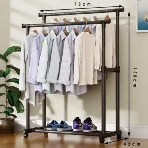 Double Pole Cloth & Coat Hanging Organizer - Best Price in Pakistan
