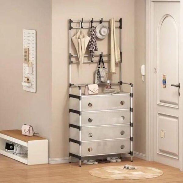 Dust proof Multi functional shoe hat coat rack space saving - Online in Pakistan