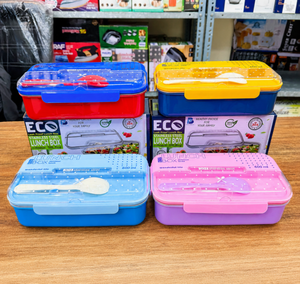 Eco 2 Portion Stainless Steel Lunch Box - High Quality