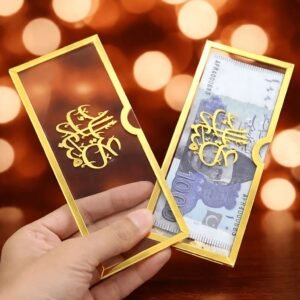 EID Mubarak Acrylic Golder Envelope - Durable Design