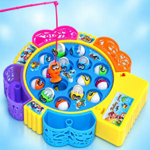 Electric Musical Fishing Game for Kids 15 Fish Rotating Board Fishing Rods - Online in Pakistan