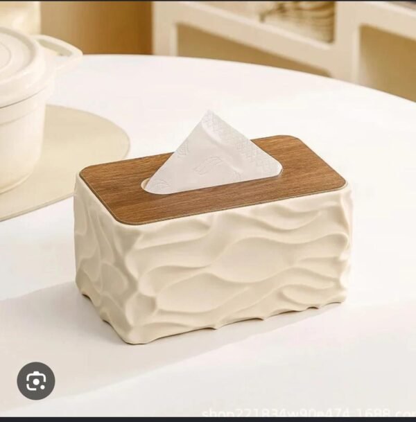 Elegant Wave Pattern Tissues Boxs With Wooden Lid - Online in Pakistan