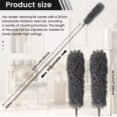 Flexible Microfibre Long Rod Grey Duster - Durable Design