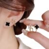Four leaf Clover Earrings for Girls Fashion Women's Drop Earrings Jewelry Gift - Best Price in Pakistan