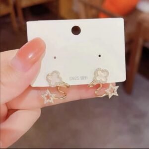 Four leaf Clover Earrings for Girls Fashion Women's Drop Earrings Jewelry Gift - Best Price in Pakistan
