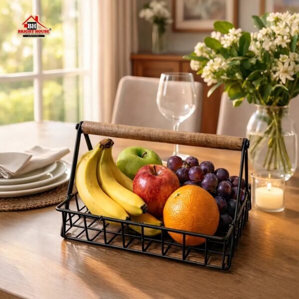 Fruit Basket Wood – Single Layer - with Cash on Delivery
