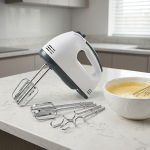Electric Scarlett Hand Mixer 7 Speed with Egg Beater and Dough Hooks