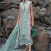 Embroidered Lawn 3-Piece Unstitched Suit for Women - Aqua Green Floral - view 1