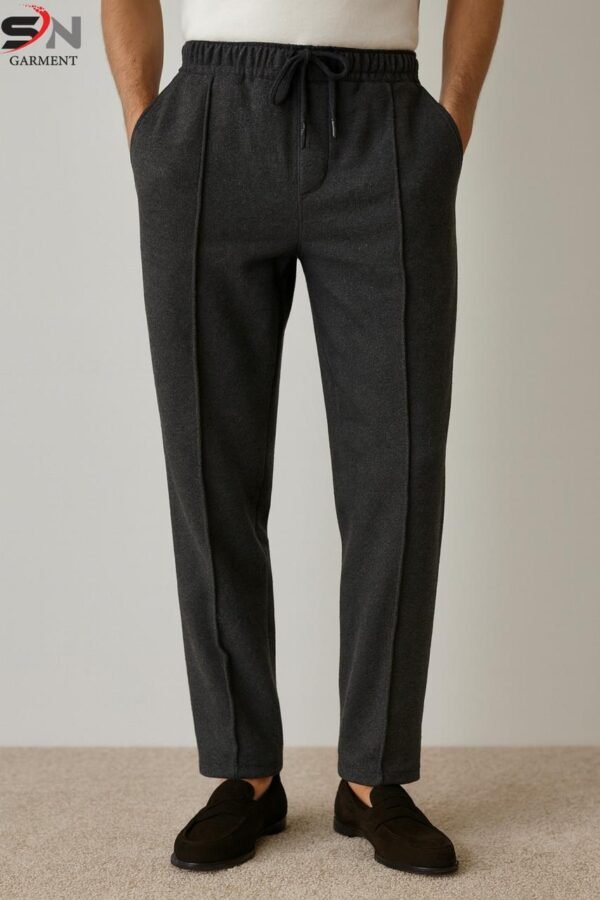 Grey Fleece Front Stripe Trouser For Men & Boys - for Daily Wear