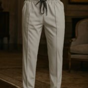 Grey Front Plate Lose Fit Trouser For Men & Boys - Premium Fabric Quality