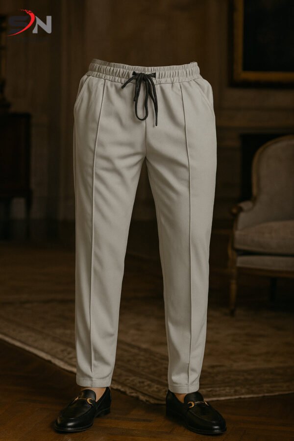 Grey Front Plate Lose Fit Trouser For Men & Boys - Premium Fabric Quality