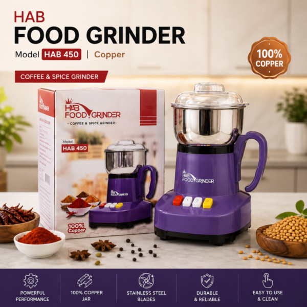 HAB Food Grinder Model HAB 450 Copper - with Cash on Delivery