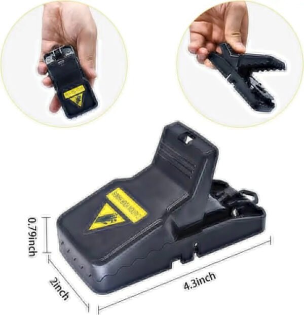 Heavy Duty Plastic Mouse Trap Rat Catcher - Durable Design