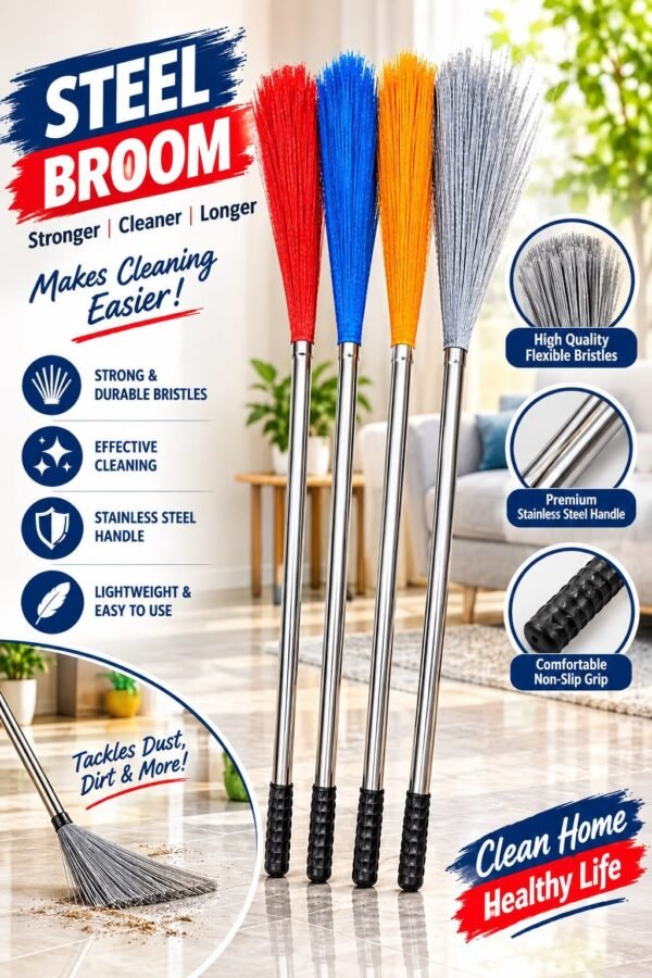 Premium Quality Steel Broom