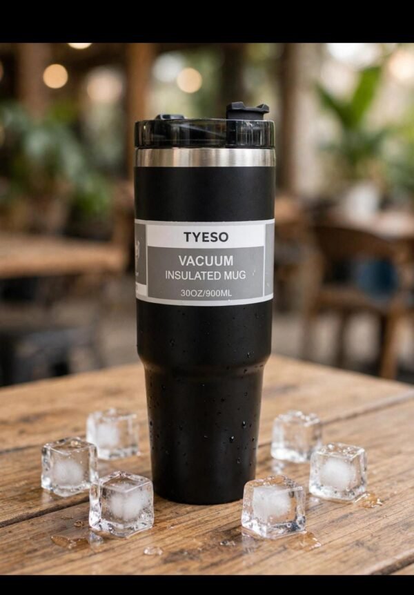 900ml insulated mug with ice showing cold retention 900ml insulated mug with ice showing cold retention