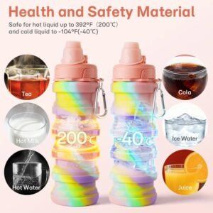Collapsible bottle material safety and temperature poster