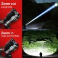 Headlight zoom in and zoom out beam comparison at night