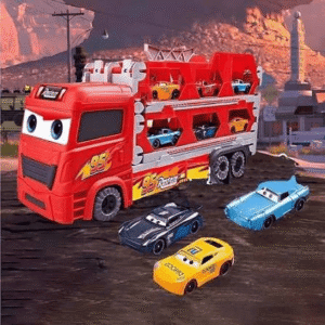 Racing Car Hauler Truck Toy Set - 18 Car Capacity Carrier Transporter with Mini Cars - image 1