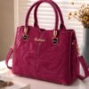 Marble Texture Hand Bag for Women in Maroon - women hand bags in Pakistan at Al-Atabah PK