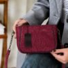 Marble Crossbody Bag for Women in Maroon - women hand bags in Pakistan at Al-Atabah PK