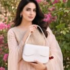 Cherry Charm Crossbody Bag for Women in White - women hand bags in Pakistan at Al-Atabah PK