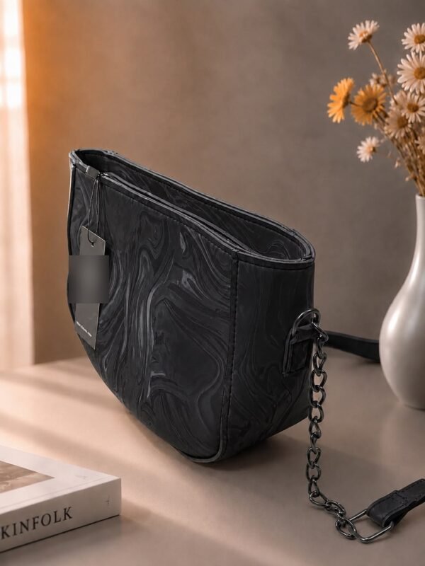 Marble Crossbody Bag for Women in Black - women hand bags in Pakistan at Al-Atabah PK