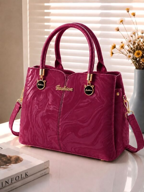 Marble Texture Hand Bag for Women in Camel Brown - women hand bags in Pakistan at Al-Atabah PK