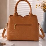 Marble Texture Hand Bag for Women in Camel Brown - women hand bags in Pakistan at Al-Atabah PK