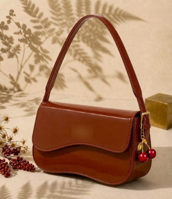 Cherry Charm Crossbody Bag for Women in White - women hand bags in Pakistan at Al-Atabah PK