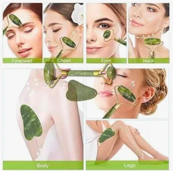 Jade Face Roller & Gua Sha Set