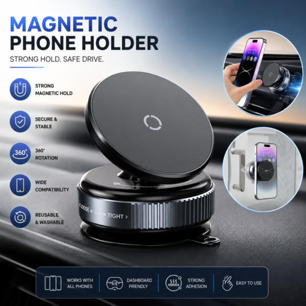 K009 Vacuum Magnetic Car Phone Holder High-power Stable Universal Mount