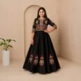 Kids Embroidered Shirt with Printed Flapper – 2 Piece Festive Set for Girls