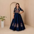 Kids Embroidered Shirt with Printed Flapper – 2 Piece Festive Set for Girls