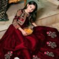 Kids Embroidered Shirt with Printed Flapper – 2 Piece Festive Set for Girls