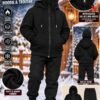 Kids Balaclava Zipper Hoodie & Trouser Set - black colourway photo 1