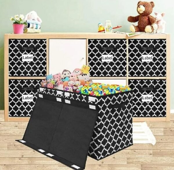 kids-large-toy-storage-box-container-bins-for-nursery-playroom-flip-top-lid-decorative-holders-collapsibe-storage-box-home-organizer-black-4