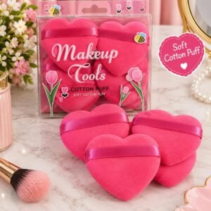 Heart Shape Makeup Cotton Puffs – picture 1 – Al-Atabah PK
