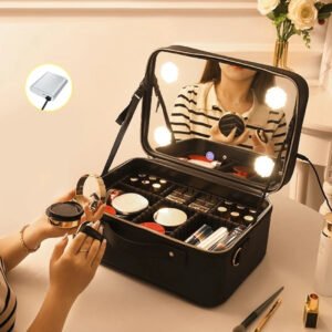 Light cosmetic Bag With Mirror