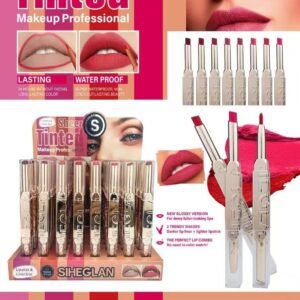 2-in-1 Lipstick and Lip Liner Set – 8 Piece Nude & Red Shades
