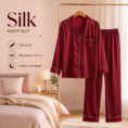 Luxury Silk Night Suit Sleep in comfort and wake up in style Soft silky and elegant for every night - Online in Pakistan