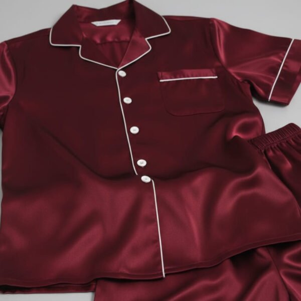 Luxury Silk Night Suit Sleep in comfort and wake up in style Soft silky and elegant for every night - Online in Pakistan